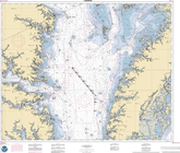 NOAA Nautical Chart 12225: Chesapeake Bay Wolf Trap to Smith Point